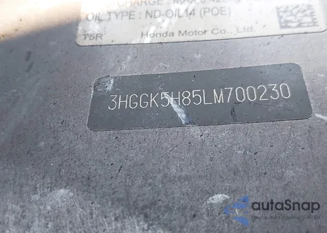 2020 Honda Fit Ex z USA, uszkodzony, nr VIN 3HGGK5H85LM700230